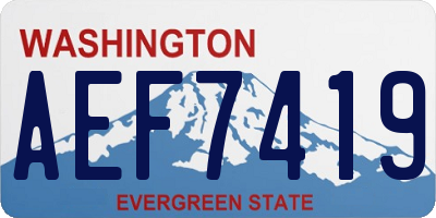 WA license plate AEF7419