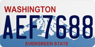 WA license plate AEF7688