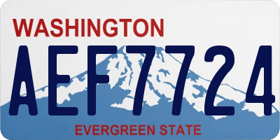 WA license plate AEF7724