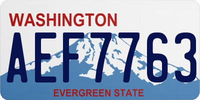 WA license plate AEF7763