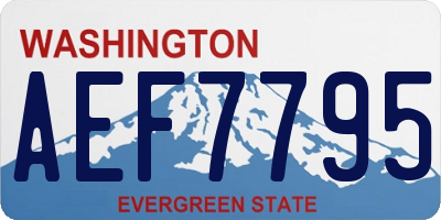 WA license plate AEF7795