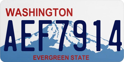 WA license plate AEF7914
