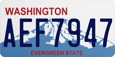 WA license plate AEF7947