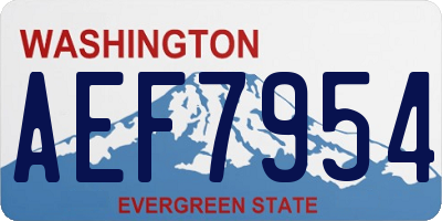 WA license plate AEF7954