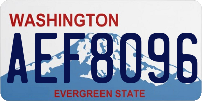 WA license plate AEF8096