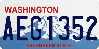 WA license plate AEG1352