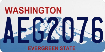 WA license plate AEG2076