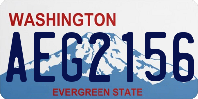 WA license plate AEG2156