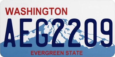 WA license plate AEG2209