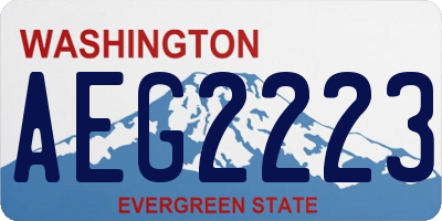 WA license plate AEG2223