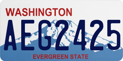 WA license plate AEG2425