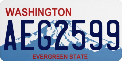 WA license plate AEG2599