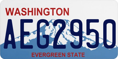 WA license plate AEG2950