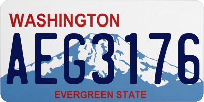 WA license plate AEG3176