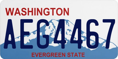 WA license plate AEG4467