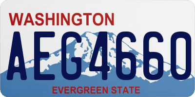 WA license plate AEG4660