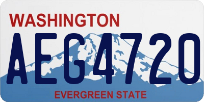 WA license plate AEG4720