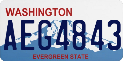 WA license plate AEG4843