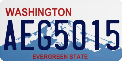 WA license plate AEG5015
