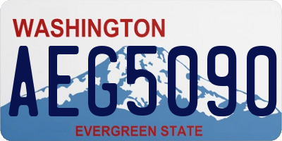 WA license plate AEG5090