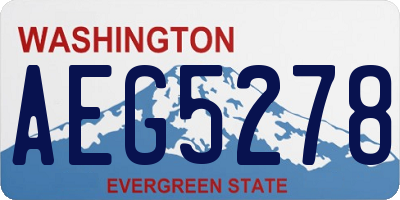 WA license plate AEG5278