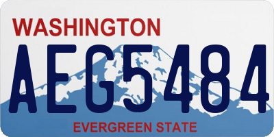 WA license plate AEG5484