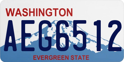 WA license plate AEG6512