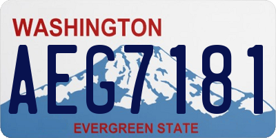 WA license plate AEG7181