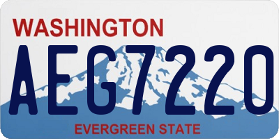 WA license plate AEG7220