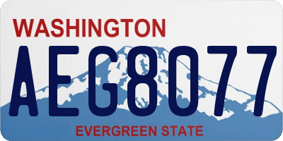WA license plate AEG8077