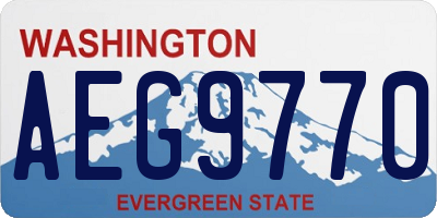 WA license plate AEG9770