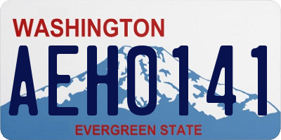 WA license plate AEH0141