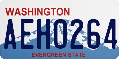 WA license plate AEH0264