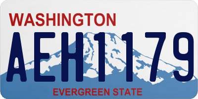 WA license plate AEH1179