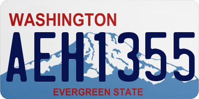 WA license plate AEH1355