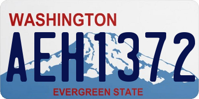 WA license plate AEH1372