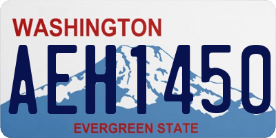WA license plate AEH1450
