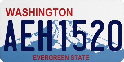 WA license plate AEH1520