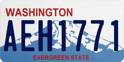 WA license plate AEH1771