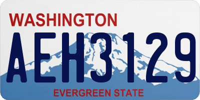 WA license plate AEH3129