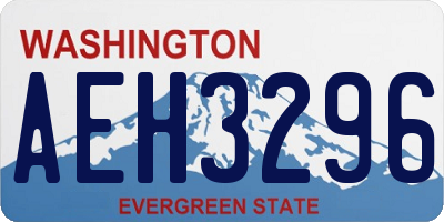 WA license plate AEH3296