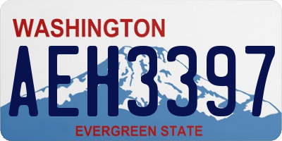 WA license plate AEH3397