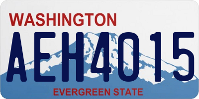 WA license plate AEH4015