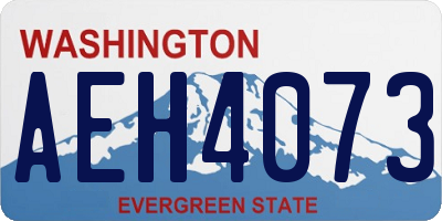 WA license plate AEH4073