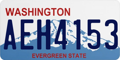 WA license plate AEH4153