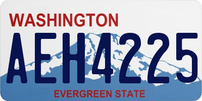 WA license plate AEH4225