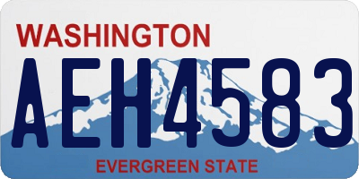 WA license plate AEH4583