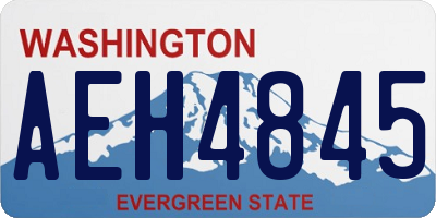 WA license plate AEH4845