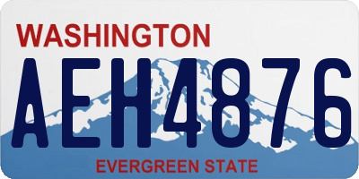 WA license plate AEH4876