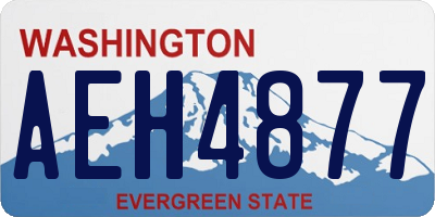 WA license plate AEH4877
